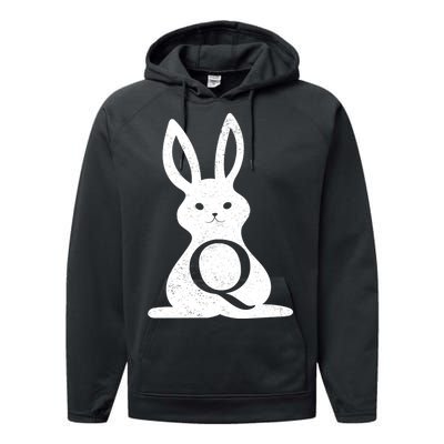 Q Anon Bunny Qanon Performance Fleece Hoodie