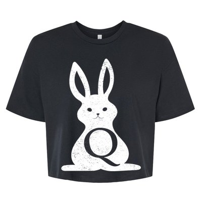 Q Anon Bunny Qanon Bella+Canvas Jersey Crop Tee