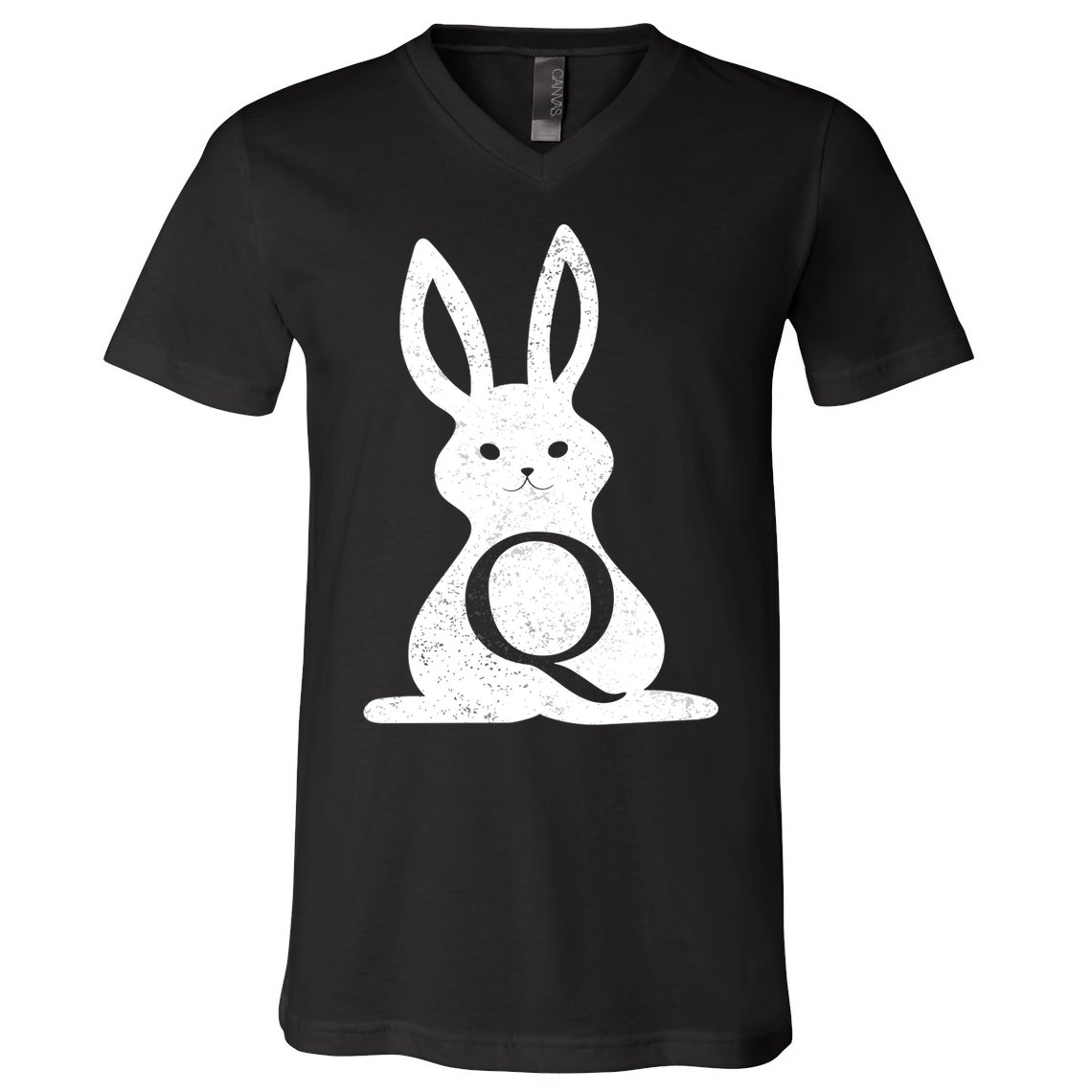 Q Anon Bunny Qanon V-Neck T-Shirt