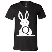 Q Anon Bunny Qanon V-Neck T-Shirt