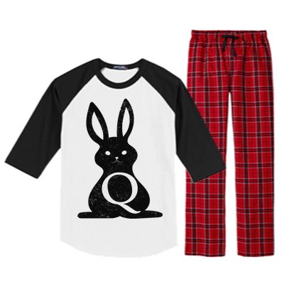 Q Anon Bunny Qanon Raglan Sleeve Pajama Set