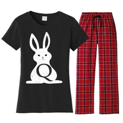 Q Anon Bunny Qanon Women's Flannel Pajama Set