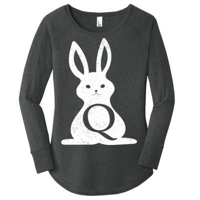 Q Anon Bunny Qanon Women's Perfect Tri Tunic Long Sleeve Shirt