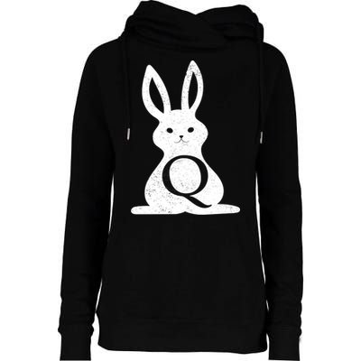 Q Anon Bunny Qanon Womens Funnel Neck Pullover Hood