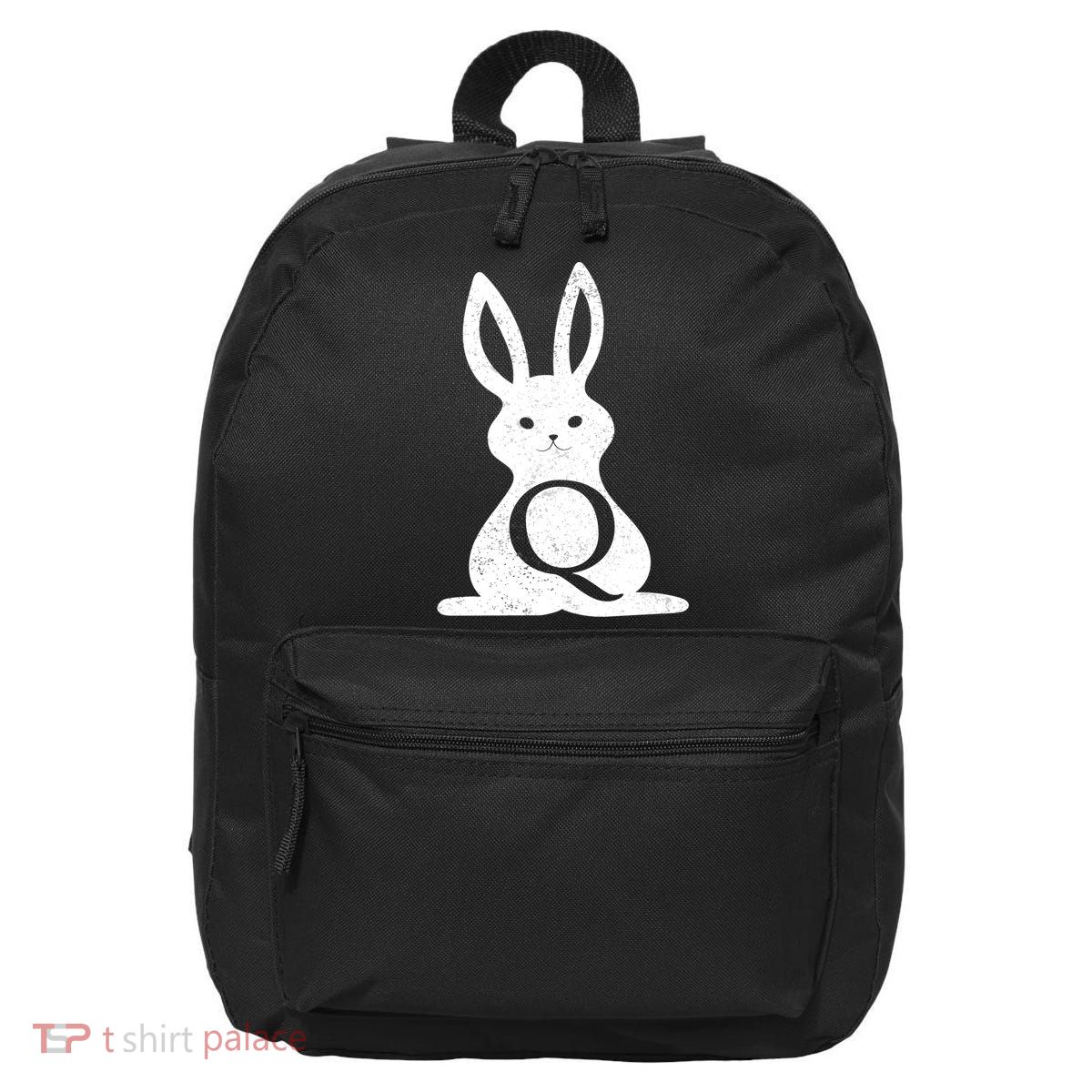 Q Anon Bunny Qanon 16 in Basic Backpack