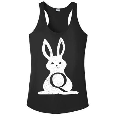 Q Anon Bunny Qanon Ladies PosiCharge Competitor Racerback Tank