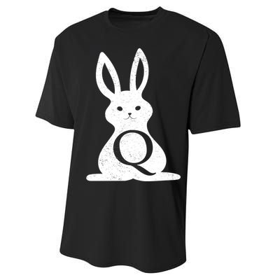 Q Anon Bunny Qanon Performance Sprint T-Shirt