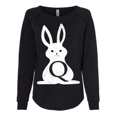 Q Anon Bunny Qanon Womens California Wash Sweatshirt