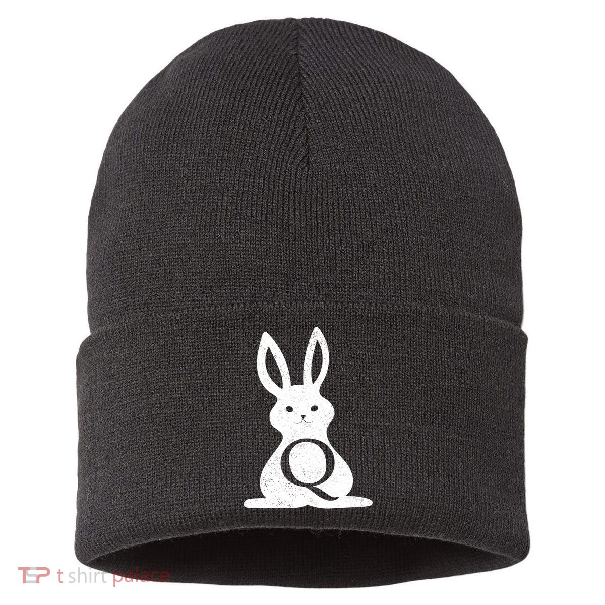 Q Anon Bunny Qanon Sustainable Knit Beanie