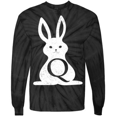 Q Anon Bunny Qanon Tie-Dye Long Sleeve Shirt