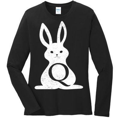 Q Anon Bunny Qanon Ladies Long Sleeve Shirt