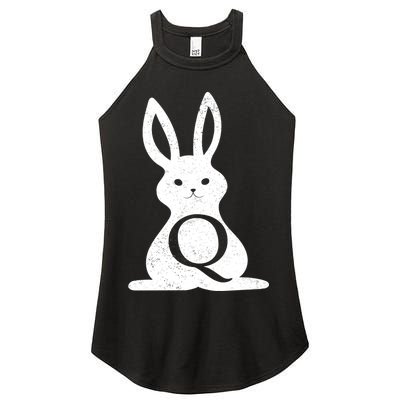 Q Anon Bunny Qanon Women’s Perfect Tri Rocker Tank