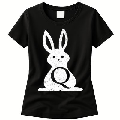 Q Anon Bunny Qanon Womens T-Shirt