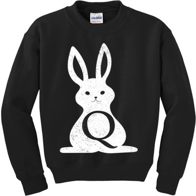 Q Anon Bunny Qanon Kids Sweatshirt