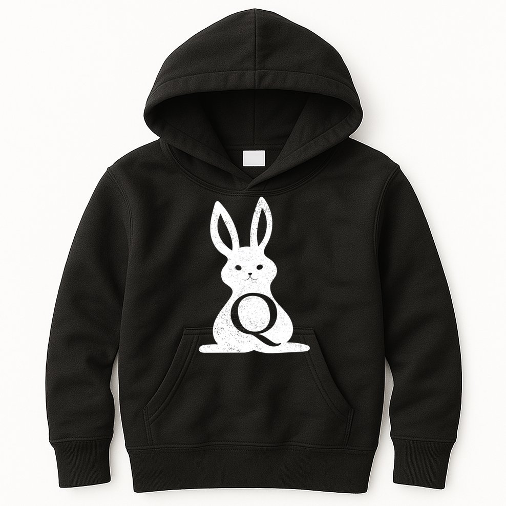 Q Anon Bunny Qanon Kids Hoodie