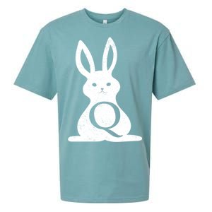 Q Anon Bunny Qanon Sueded Cloud Jersey T-Shirt