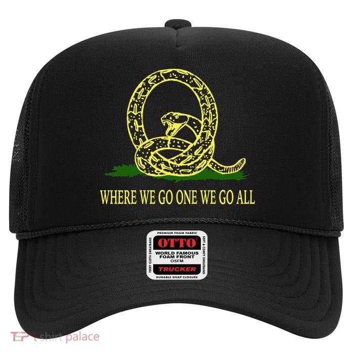 Q Anon Don't Tread On Me Qanon High Crown Mesh Back Trucker Hat