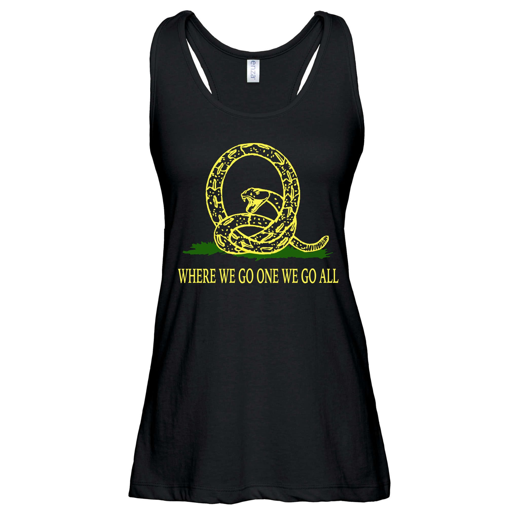 Q Anon Don't Tread On Me Qanon Ladies Essential Flowy Tank