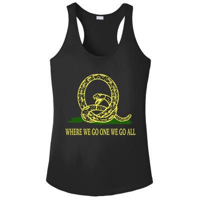 Q Anon Don't Tread On Me Qanon Ladies PosiCharge Competitor Racerback Tank