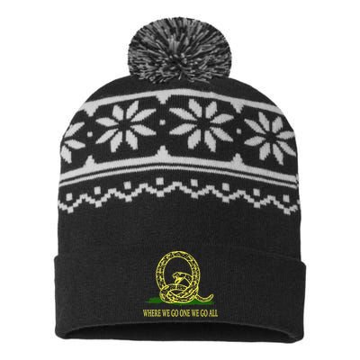 Q Anon Don't Tread On Me Qanon USA-Made Snowflake Beanie