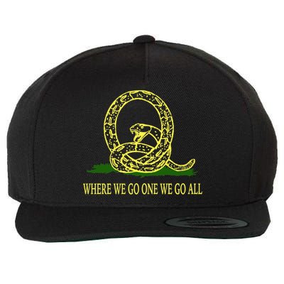 Q Anon Don't Tread On Me Qanon Wool Snapback Cap