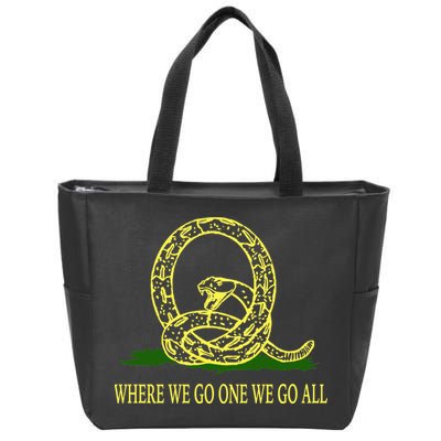 Q Anon Don't Tread On Me Qanon Zip Tote Bag