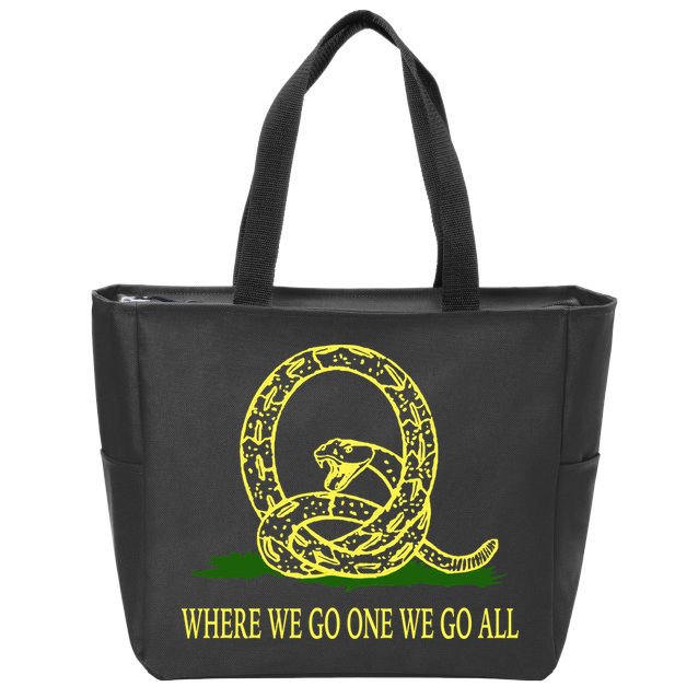 Q Anon Don't Tread On Me Qanon Zip Tote Bag
