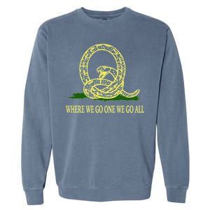 Q Anon Don't Tread On Me Qanon Garment-Dyed Sweatshirt