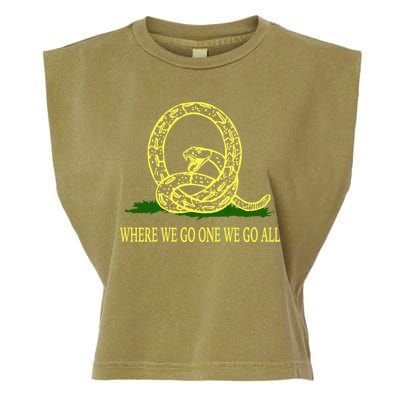 Q Anon Don't Tread On Me Qanon Garment-Dyed Women's Muscle Tee
