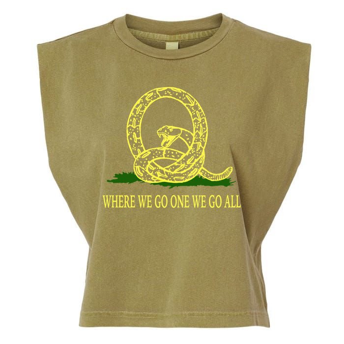Q Anon Don't Tread On Me Qanon Garment-Dyed Women's Muscle Tee