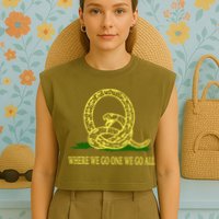 Q Anon Don't Tread On Me Qanon Garment-Dyed Women's Muscle Tee