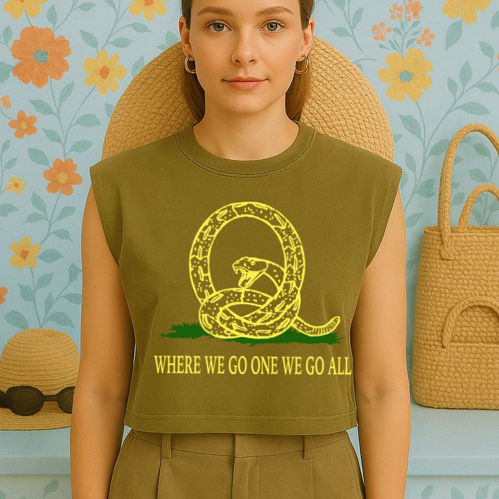 Q Anon Don't Tread On Me Qanon Garment-Dyed Women's Muscle Tee