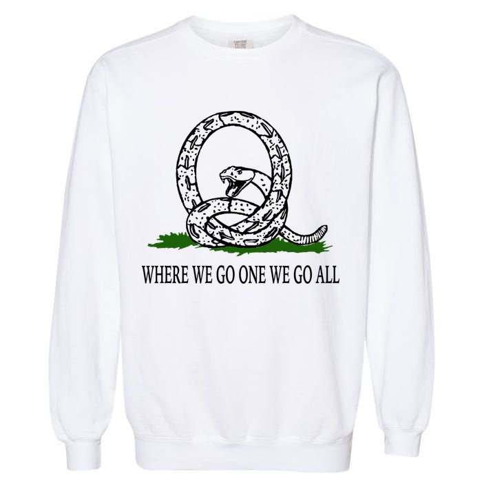 Q Anon Don't Tread On Me Qanon Garment-Dyed Sweatshirt