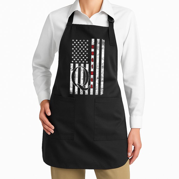 Q-anon Flag Where We Go One We Go All WWG1WGA Apron