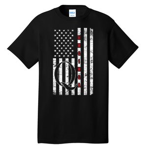 Q-anon Flag Where We Go One We Go All WWG1WGA Tall T-Shirt