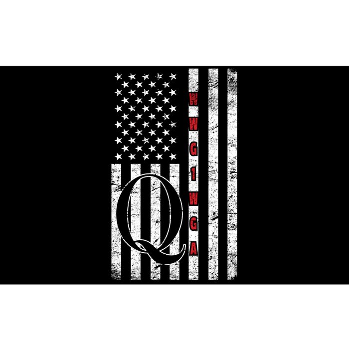 Q-anon Flag Where We Go One We Go All WWG1WGA Bumper Sticker