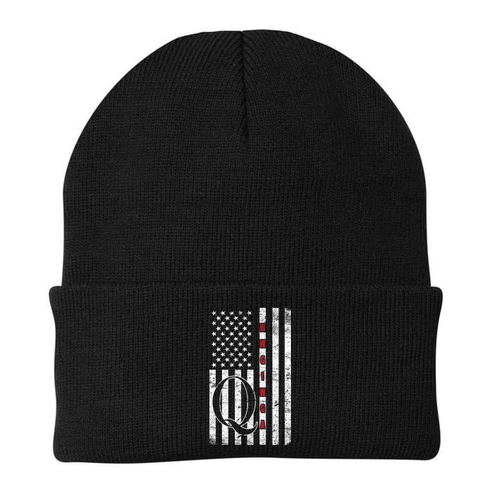 Q-anon Flag Where We Go One We Go All WWG1WGA Beanie