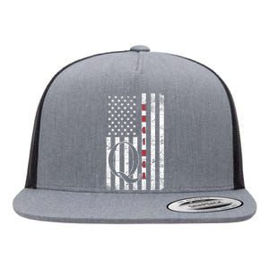 Q-anon Flag Where We Go One We Go All WWG1WGA Flat Bill Trucker Hat