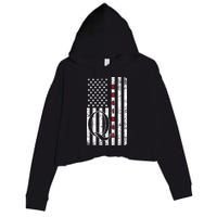 Q-anon Flag Where We Go One We Go All WWG1WGA Crop Fleece Hoodie