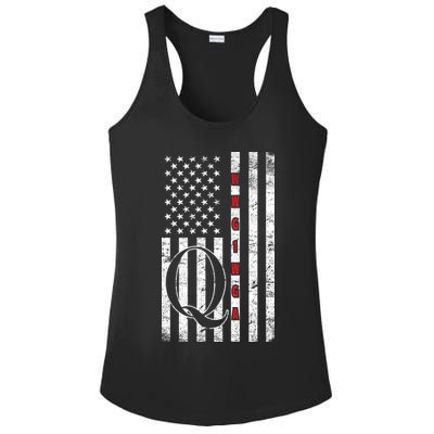 Q-anon Flag Where We Go One We Go All WWG1WGA Ladies PosiCharge Competitor Racerback Tank
