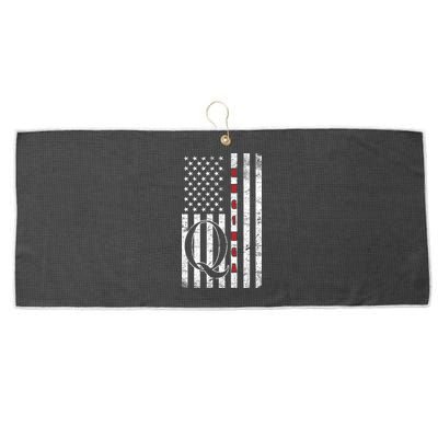 Q-anon Flag Where We Go One We Go All WWG1WGA Large Microfiber Waffle Golf Towel