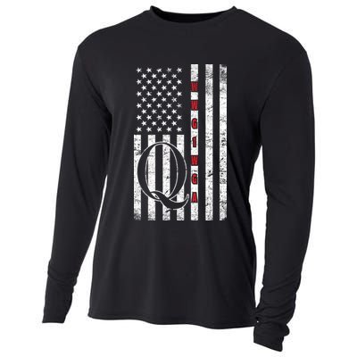 Q-anon Flag Where We Go One We Go All WWG1WGA Cooling Performance Long Sleeve Crew