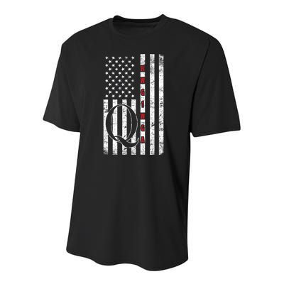 Q-anon Flag Where We Go One We Go All WWG1WGA Youth Performance Sprint T-Shirt