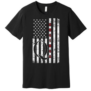 Q-anon Flag Where We Go One We Go All WWG1WGA Premium T-Shirt