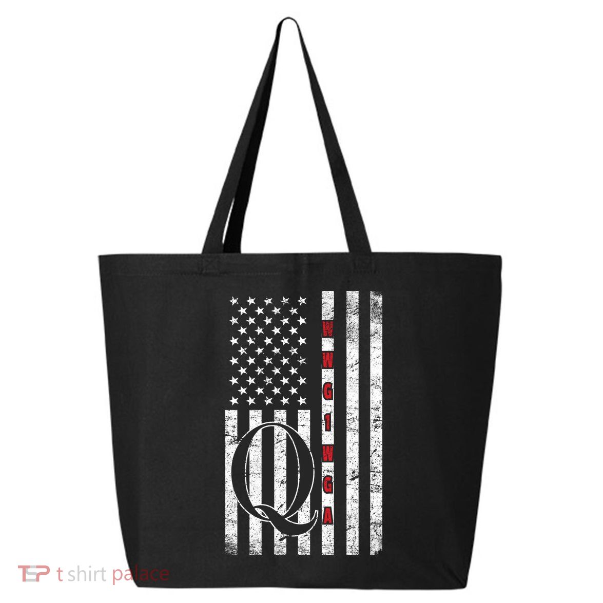 Q-anon Flag Where We Go One We Go All WWG1WGA 25L Jumbo Tote