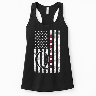 Q-anon Flag Where We Go One We Go All WWG1WGA Womens Tank Top