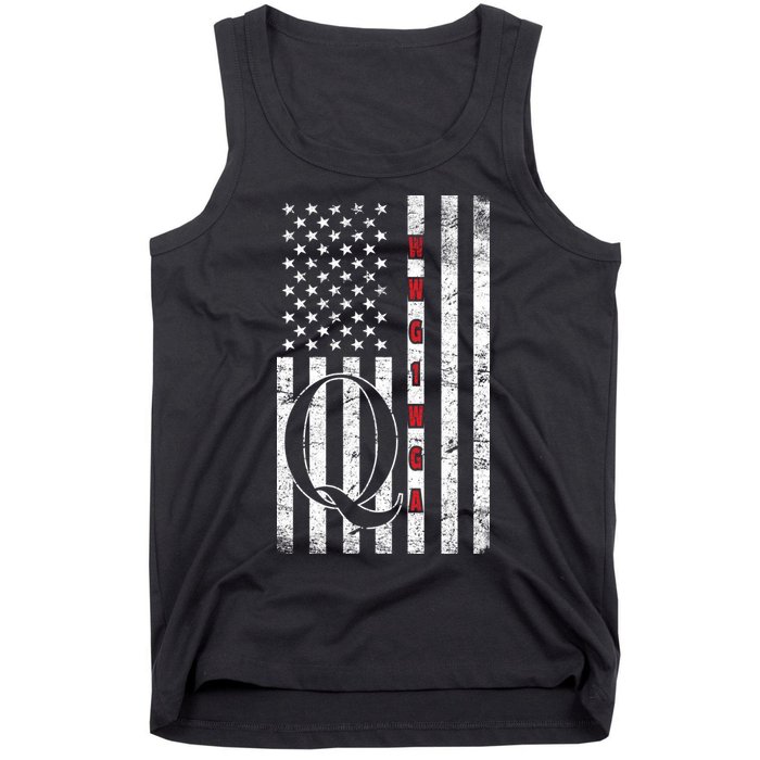 Q-anon Flag Where We Go One We Go All WWG1WGA Tank Top