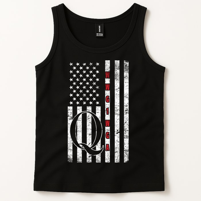 Q-anon Flag Where We Go One We Go All WWG1WGA Tank Top