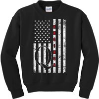 Q-anon Flag Where We Go One We Go All WWG1WGA Kids Sweatshirt