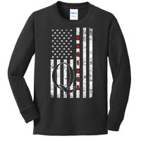 Q-anon Flag Where We Go One We Go All WWG1WGA Kids Long Sleeve Shirt